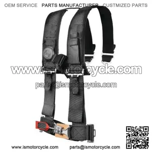 3" 4pt Harness Seat Belt w/Sewn Pads Black Polaris Can-Am Kawasaki For: More than one vehicle
