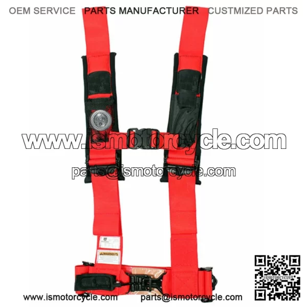 4 Point 3" Harness Can-Am Maverick Commander Defender X3 1000 800 RED For: More than one vehicle - Image 4