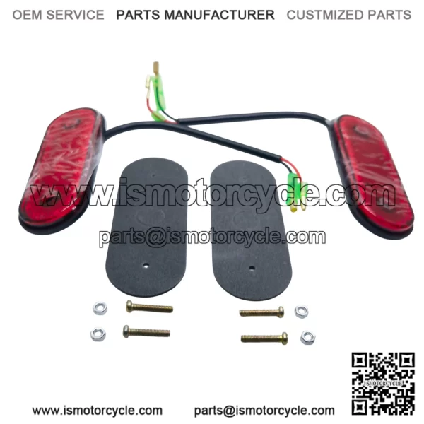 Red Side 20 LED Rear Tail Marker Lights Oval X2 12V 24V Neon Trailer Truck Lorry - Image 3