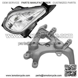 Front Fender Right Headlight & Bracket For Yamaha Raptor 700 YFM700 2006-2012
