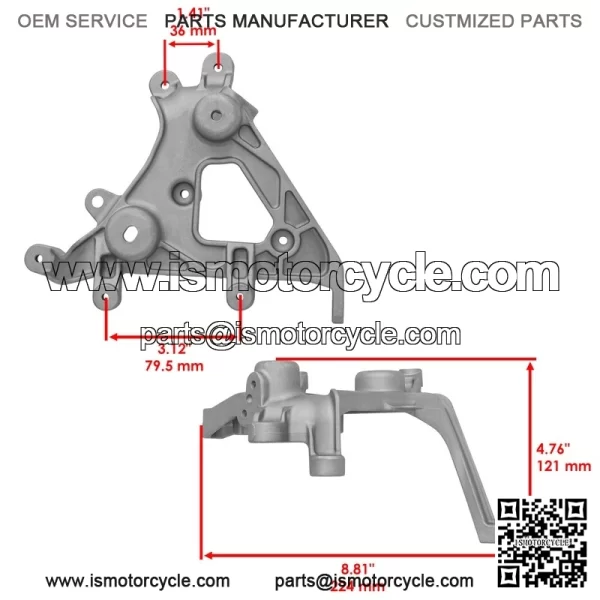Front Fender Right Headlight & Bracket For Yamaha Raptor 700 YFM700 2006-2012 - Image 2