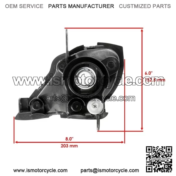 Front Fender Right Headlight & Bracket For Yamaha Raptor 700 YFM700 2006-2012 - Image 3