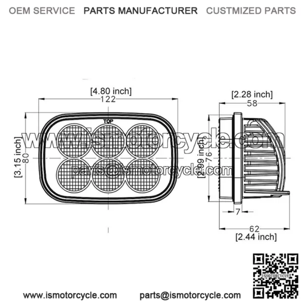 30W LED Work Light For Case Skid Steer Loader(s) 84306268, 84306271, 84306337 - Image 2
