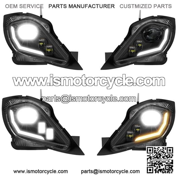 For YAMAHA YFZ 450 RAPTOR 250 350 700R LED Headlights Set Head Lamps Turn Signal - Image 4