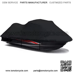 Black 600 Denier Jetski Cover Compatible for Yamaha FZR 2009 2010 2011 2012 2013 2014 2015 2016 Jet Ski PWC Cover