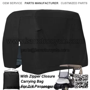 Waterproof Golf Cart Cover Zipper Closure for 2/4 Passenger EZGO Club Car Yamaha