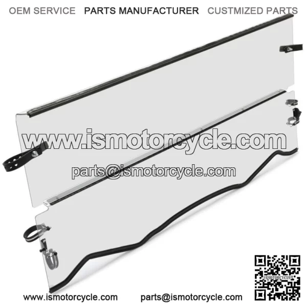 Clear Flip Fold Windshield For Kawasaki Teryx / Teryx4 800 4x4 2022 2023 For: More than one vehicle - Image 3