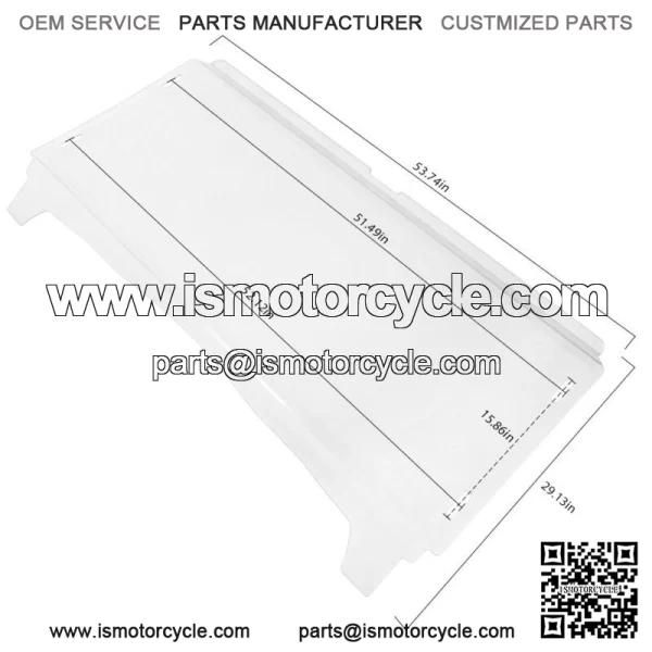 2014-2015 For Kawasaki Teryx 800/ Teryx 4 800 Clear UTV Full Windshield - Image 3