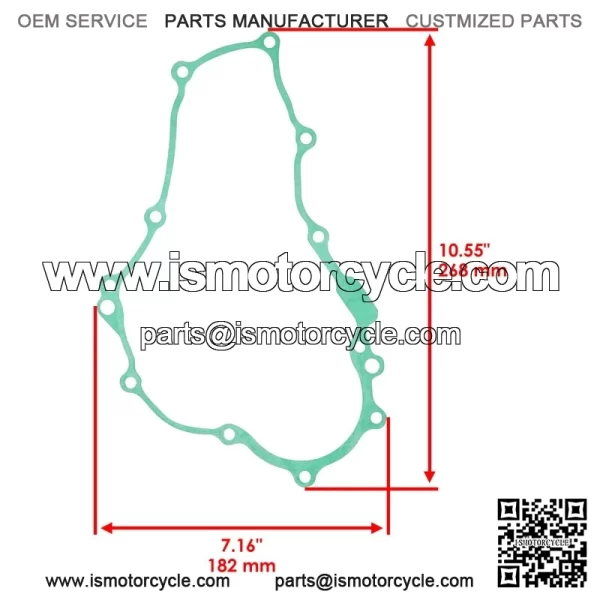 Stator & Clutch Cover Gasket For Yamaha 3D7-15451-00-00 3D7-15462-00-00 - Image 2