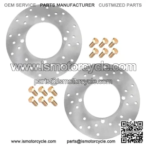 2 Rear Disc with Stud Bolt fits Polaris Sportsman 800 6X6 EFI 2009-2010 For: Polaris Sportsman 800