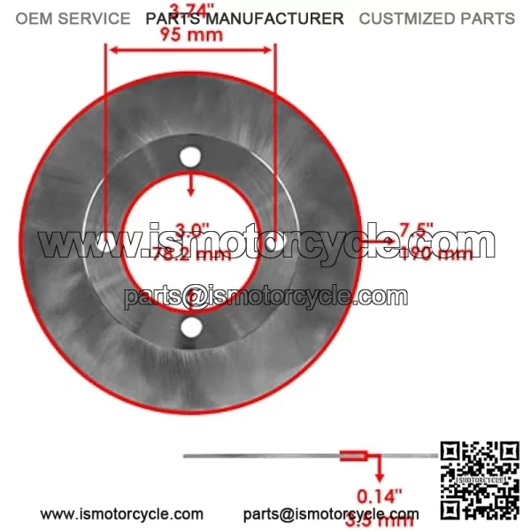 Front Left and Right Brake Disc Compatible with Suzuki Eiger 400 LTF400 LTF400F 2x4 4X4 2002 2003-2007 - Image 2