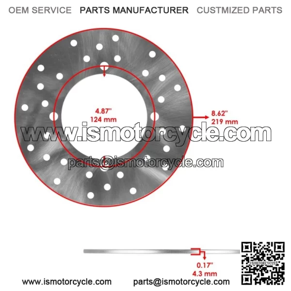 2x Rear Brake Disc w/Pads for Polaris Ranger 400 / Sportsman ACE 14-15 / ACE 570 - Image 2