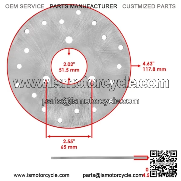 Polaris Scrambler 500 4X4/2X4 2001-2004 Front/Rear Brake Disc Rotors - Image 3
