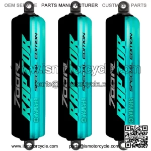 Turquoise & Black Shock Covers for Yamaha Raptor YFM700R [Special Edition]