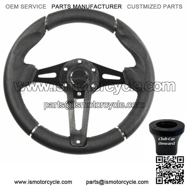Black Transformer Golf Cart Steering Wheel For Club Car Onward/ Tempo 2017-Up