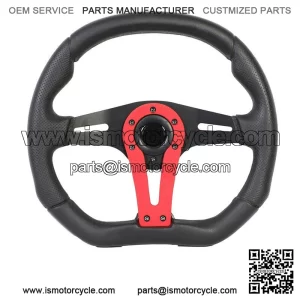 Force Steering Wheel Black w/ Red Accent Can-am Polaris For: More than one vehicle