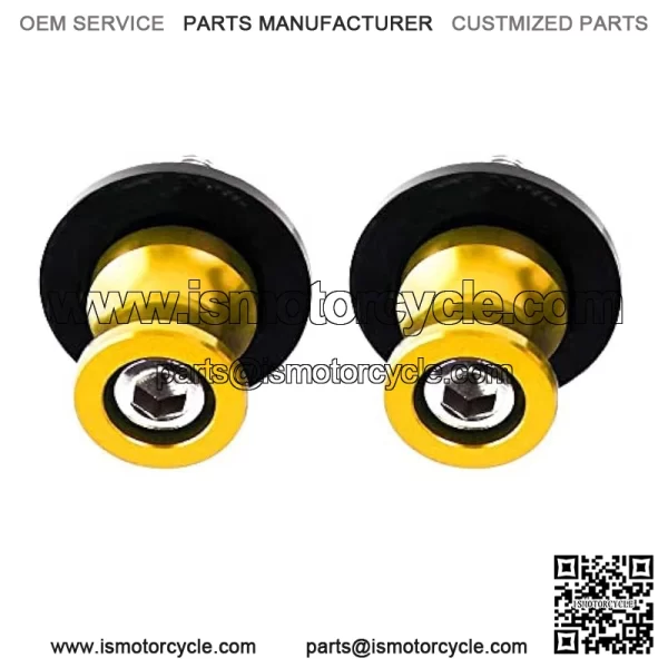 M10 x 1.25 Swingarm Spools Slider Universal for Y.amaha FZR 1000/600R/400 Kawasaki Z750 /Z750S/ Z750R /ER-6F /ER-6N /Versys 1000 Duke 125/200/390 RC 125/200/390Gold - Image 2