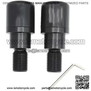 Bar Ends, Bar End Caps, with Hex Key Compatible with Yamaha MT-07 MT-09 MT-10 XSR700 CNC Aluminum Black