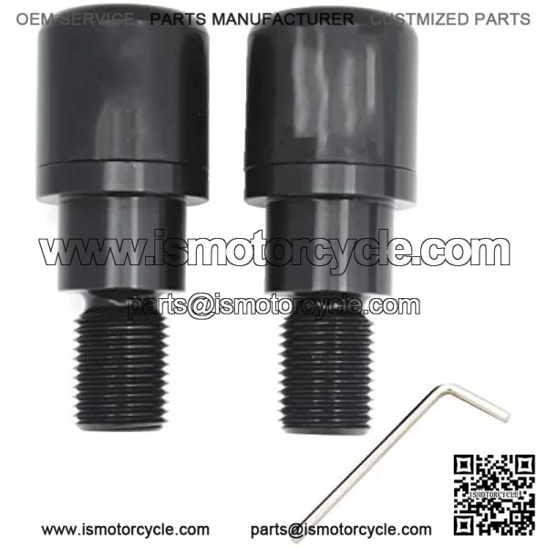 Bar Ends, Bar End Caps, with Hex Key Compatible with Yamaha MT-07 MT-09 MT-10 XSR700 CNC Aluminum Black