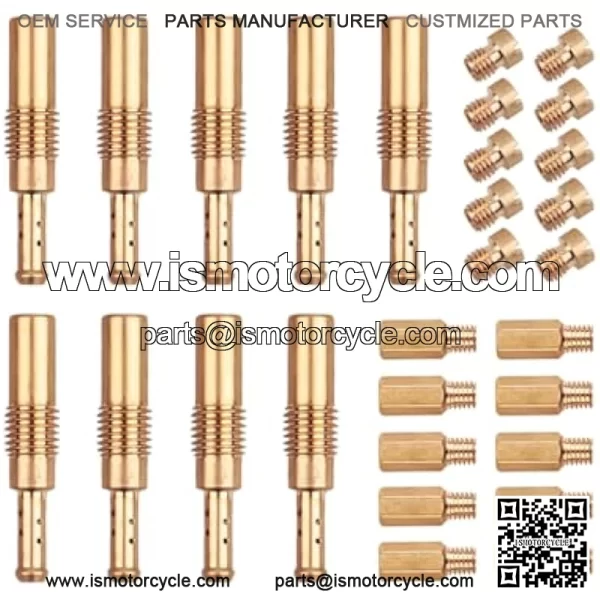 30PCS Carburetor Main Jet Slow Pilot Jet Kit, Include 20pcs Main Jets and 10pcs Slow Pilot Jet, Brass Car Accessories Replacement Main Jet Carburetor Jet for Motorcycle Kart ATV
