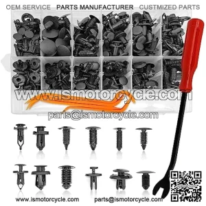 240pcs Car Plastic Push Pin Rivet Fasteners, Car Retainer Clips Plastic Fasteners Kit with Remover Tool, Assortment Universal Retainer Clips Push Type Retainers Set in Case for Car, Most Popular Sizes