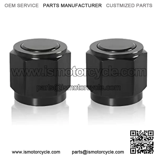 4AN Female Flare Cap Block Off Fitting Plug, 2 PCS Aluminum Swivel Hose Fitting Hex Head Plug Nut Port Adapter, Car Accessories Modification Parts Female Flare Cap for Fuel Oil Line AN4