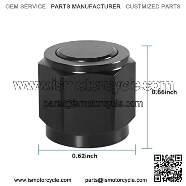 4AN Female Flare Cap Block Off Fitting Plug, 2 PCS Aluminum Swivel Hose Fitting Hex Head Plug Nut Port Adapter, Car Accessories Modification Parts Female Flare Cap for Fuel Oil Line AN4 - Image 2
