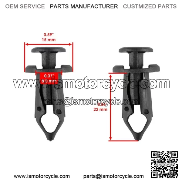 100 Fender Rivet Clip Tool for Polaris Sportsman 500 / Sportsman 570 800 7661855 For: Polaris Sportsman 570 - Image 2