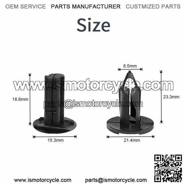 100pcs Fender Clips Body Rivets for Polaris Ranger TRX 400EX RZR XP 1000 Honda For: More than one vehicle - Image 5