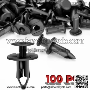 100x 8mm Fender Clips Body Rivets Push Pin for ATV HONDA TRX300EX 450R Rancher For: More than one vehicle