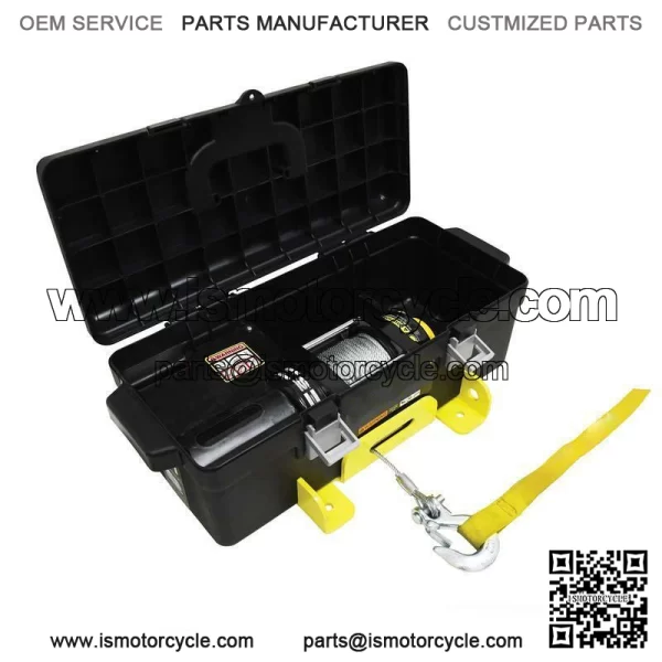 Winch2Go 12V Portable Winch 4000 LB Capacity With 50' Steel Rope - Image 2