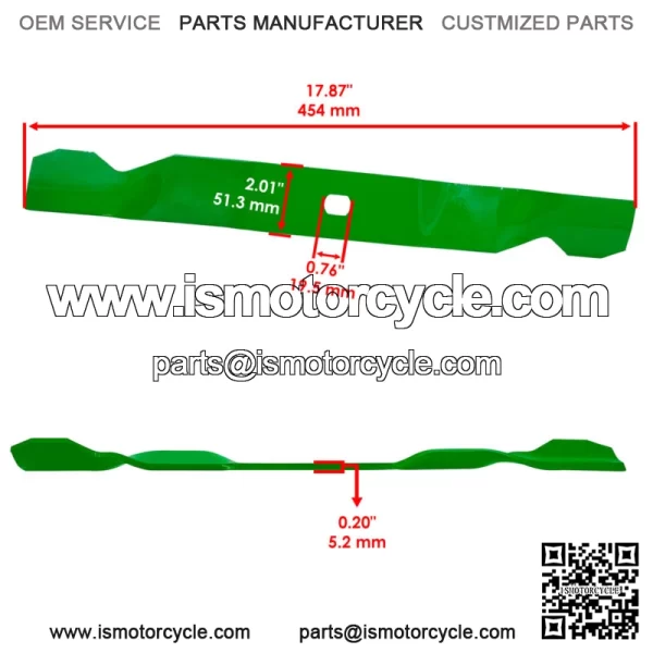 1910917 1765196 Deck Blade 17.87" & Bolt For Cub Cadet For MTD For Troy-Bilt - Image 2