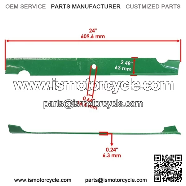 038-7202-00 038-7230-00 30227-72H 50-4005 Deck Blade for Bad Boy Exmark Windsor - Image 2
