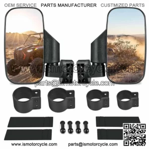UTV Side Mirrors Rear View Mirrors For 1.75"-2" Polaris RZR Yamaha For: More than one vehicle