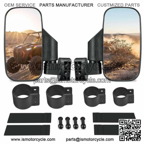 UTV Side Mirrors Rear View Mirrors For 1.75"-2" Polaris RZR Yamaha For: More than one vehicle