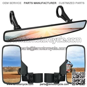 1.75" Side & Rear View Mirrors Set For Polaris RZR 800 XP1000 900 Yamaha UTV USA For: More than one vehicle