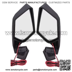 Rear Racing Side Mirrors LED Light For Can Am Maverick X3 Max Turbo R 2017-2023 For: More than one vehicle