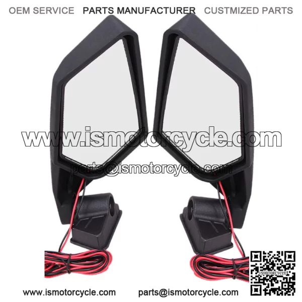 Rear Racing Side Mirrors LED Light For Can Am Maverick X3 Max Turbo R 2017-2023 For: More than one vehicle