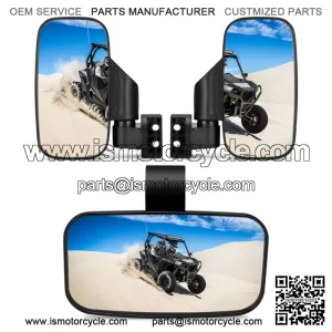 UTV Rear View Mirrors Set 1.75"-2" Bar for CFMOTO ZFORCE 500 600 800 950 1000 For: More than one vehicle