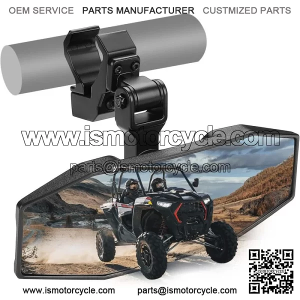 UTV Rear Center View Mirror For 1.5"-2" Polaris RZR Pioneer Talon Kawasaki Teryx For: More than one vehicle