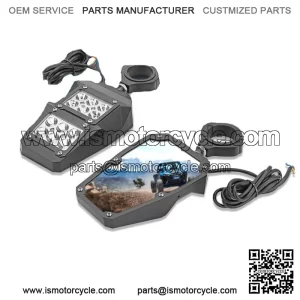 UTV Rear View Side Mirrors with LED Rock Light for Yamaha YXZ1000R 2016-2023 For: More than one vehicle