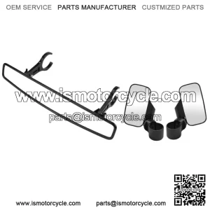 2" Clamp Side & Rear View Mirrors Set For Polaris RZR 800 XP1000 900 Yamaha UTV For: More than one vehicle