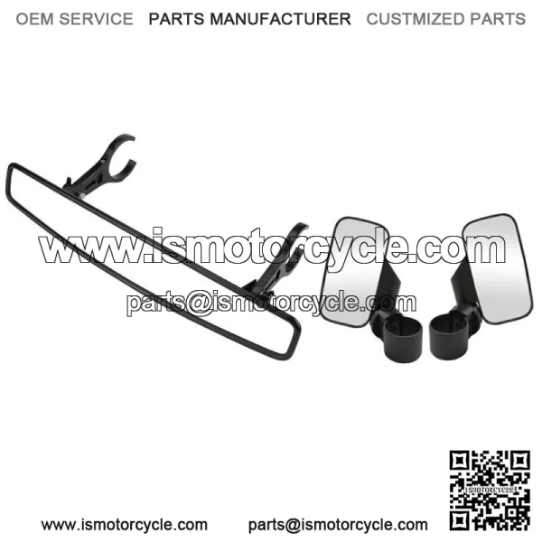 2" Clamp Side & Rear View Mirrors Set For Polaris RZR 800 XP1000 900 Yamaha UTV For: More than one vehicle