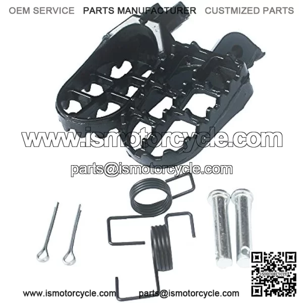 Foot Pegs Footrest For Yamaha YZ125 YZ250 PW50 PW80 BW80 DT50 RT100 RT180 TT225S TT225T TTR110 TTR90 TW200 WR200 250 500 XT225 XT250 XT350 Dirt bike Aluminum Black Color
