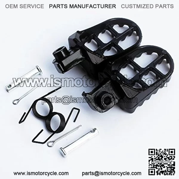 Foot Pegs Footrest For Yamaha YZ125 YZ250 PW50 PW80 BW80 DT50 RT100 RT180 TT225S TT225T TTR110 TTR90 TW200 WR200 250 500 XT225 XT250 XT350 Dirt bike Aluminum Black Color - Image 4