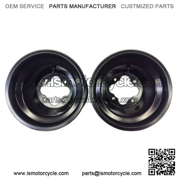 BLACK A5 10" FRONT 9" REAR WHEELS RIMS YAMAHA YFZ450 BANSHEE RAPTOR 700 660 - Image 3