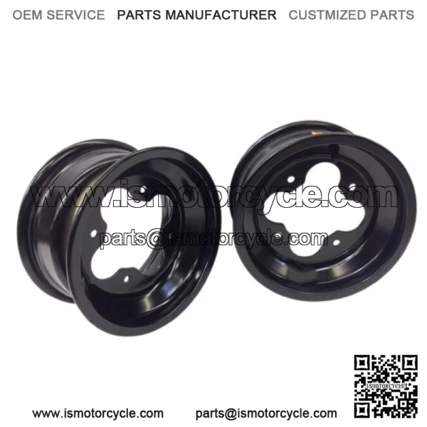 BLACK A5 10" 3+2 FRONT ALUMINUM ROLLED LIP WHEELS RIMS YFZ450 YFZ450R RAPTOR - Image 3