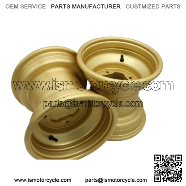 2 x 9" rear aluminum wheels rims 4x115 Yamaha Banshee Raptor 700 YFZ450r GOLD - Image 2