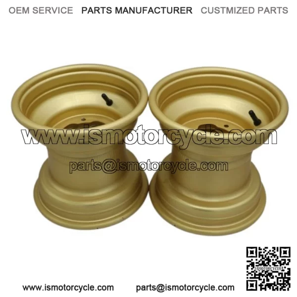 2 x 9" rear aluminum wheels rims 4x115 Yamaha Banshee Raptor 700 YFZ450r GOLD - Image 4