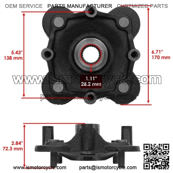 Wheel Hub For Polaris RZR 1000 2019-2021 / RZR 1000 S4 2021-2022  Front & Rear - Image 2